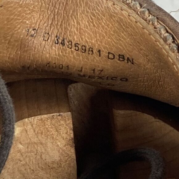 Frye Shoes Men Size 12 Brown Distressed Leather James Wingtip Attractive Oxfords - Picture 12 of 12